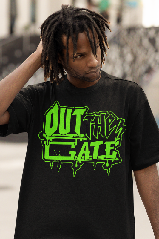 OTG FLUORO GREEN -OVERSIZE BOX HEAVY TEE