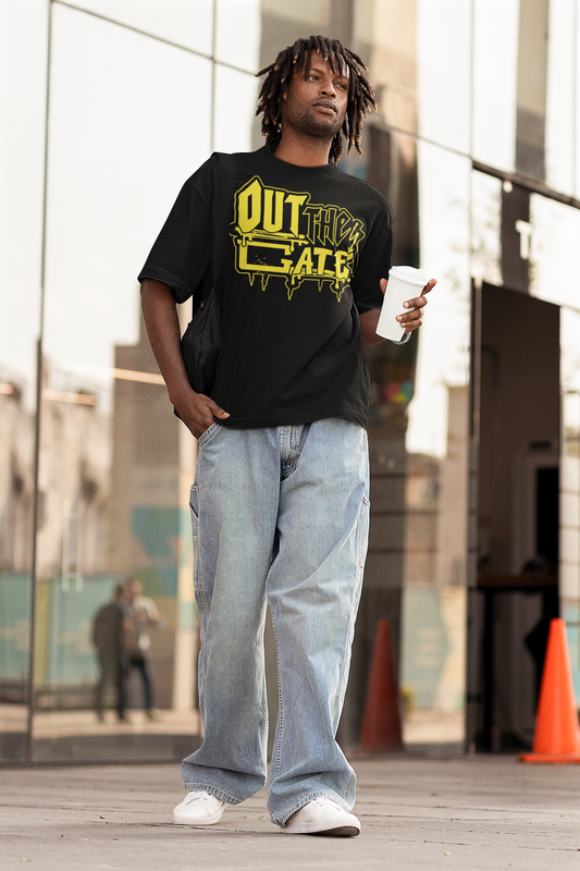 OTG YELLOW FLUORO. OVERSIZED HEAVY BOX TEE